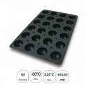 Molde Muffins 24 Cavidades Silicona Black