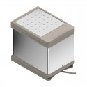 Cubo basura rectangular inox 21 L + 21 L