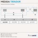 Tirador EcoBasic Metalizado Cromo Mate