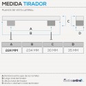 Tirador 0144E Cromo Mate 234 mm