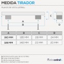 Tirador 2329/30 Cromo Mate