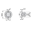 Rueda Auxiliar para Muebles D. 13 mm para Tapa Giratoria (20 uds)