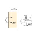 Bisagra Brazo Angular 45º con Freno y Excéntrica Emuca X91 Euro (10 uds)