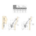 Compases para Puertas de Arcón Fuerza 20 - 70 kg x cm Emuca NSDX