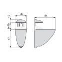 Soporte para Estantes de Madera o Cristal Emuca Mirlo (2 uds)