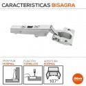 Bisagra Cocina Estandar Blum 107º Top Atornillada SIN TETON